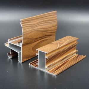 Quality Libya &amp; Algeria Wood Grain Aluminium Profile For Door And Window wholesale