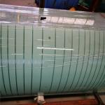 Customized Flat Shower Tempered Glass , 4-12mm Curved Shower Glass