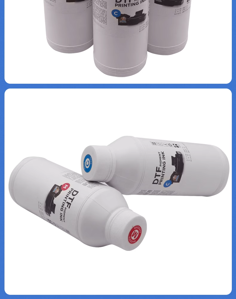Smooth Inkjet DTF Printer White Ink CMYK Digital Heat Transfer Ink