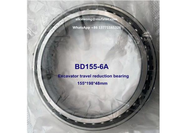BD155-6A excavator bearing double row nylon cage angular contact ball bearing