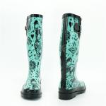 SEDEX Anti Slip Womens Mid Calf Rain Boots Lightweight With Dog Printed