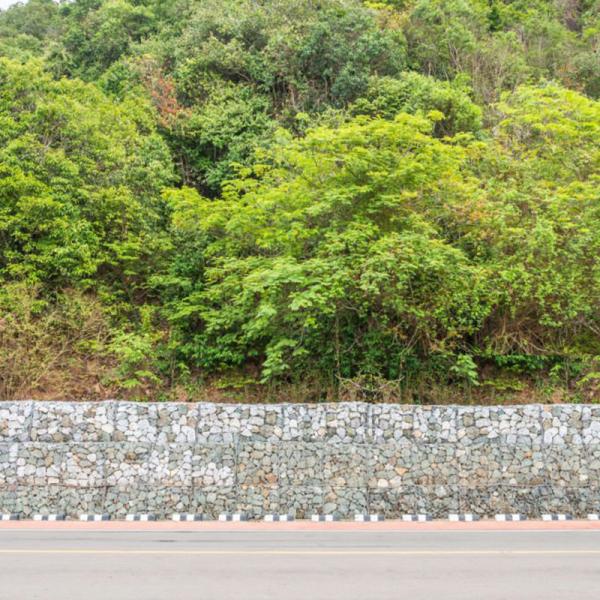 Woven Gabion Wire Mesh Riverbank Slope Protection Double Weave Anti Corrosion