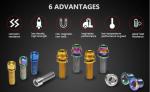 Titanium Precision Parts M6x20 Customized Hexagon Flange Bolts For Racing