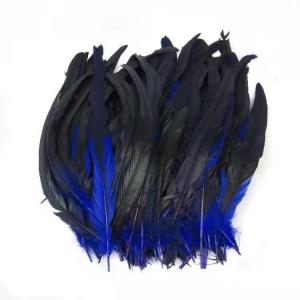 Quality Pattern Dyed Party Decoration Rooster Coque Feathers for Event Party Supplies wholesale