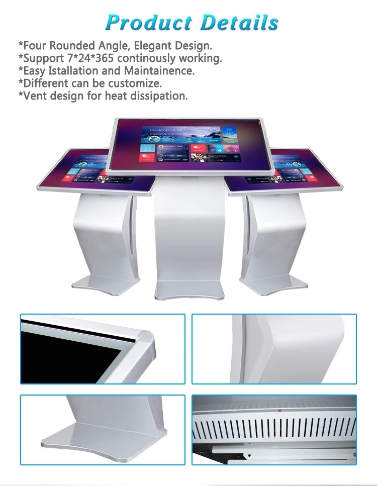 49'' Interactive Self Service Kiosk Exhibition Hall Android Windows 21.5 32 43 55''