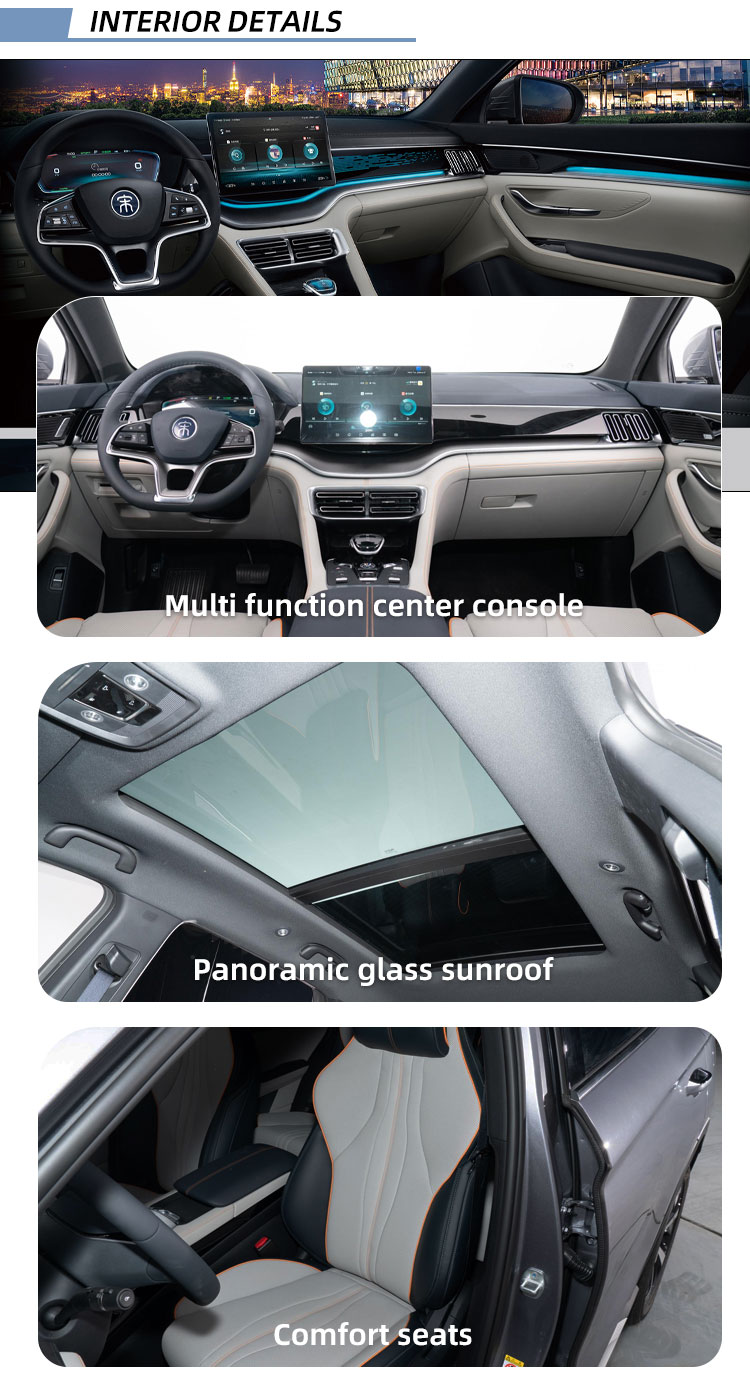 Grey Color Pure Electric Vehicles Byd Song Plus Luxury Compact Suv