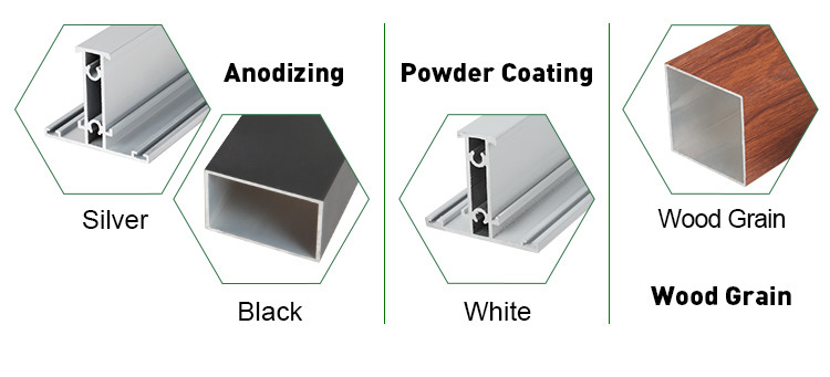 6063 Series Extruded Sliding Window T6 Aluminum Profile Frame