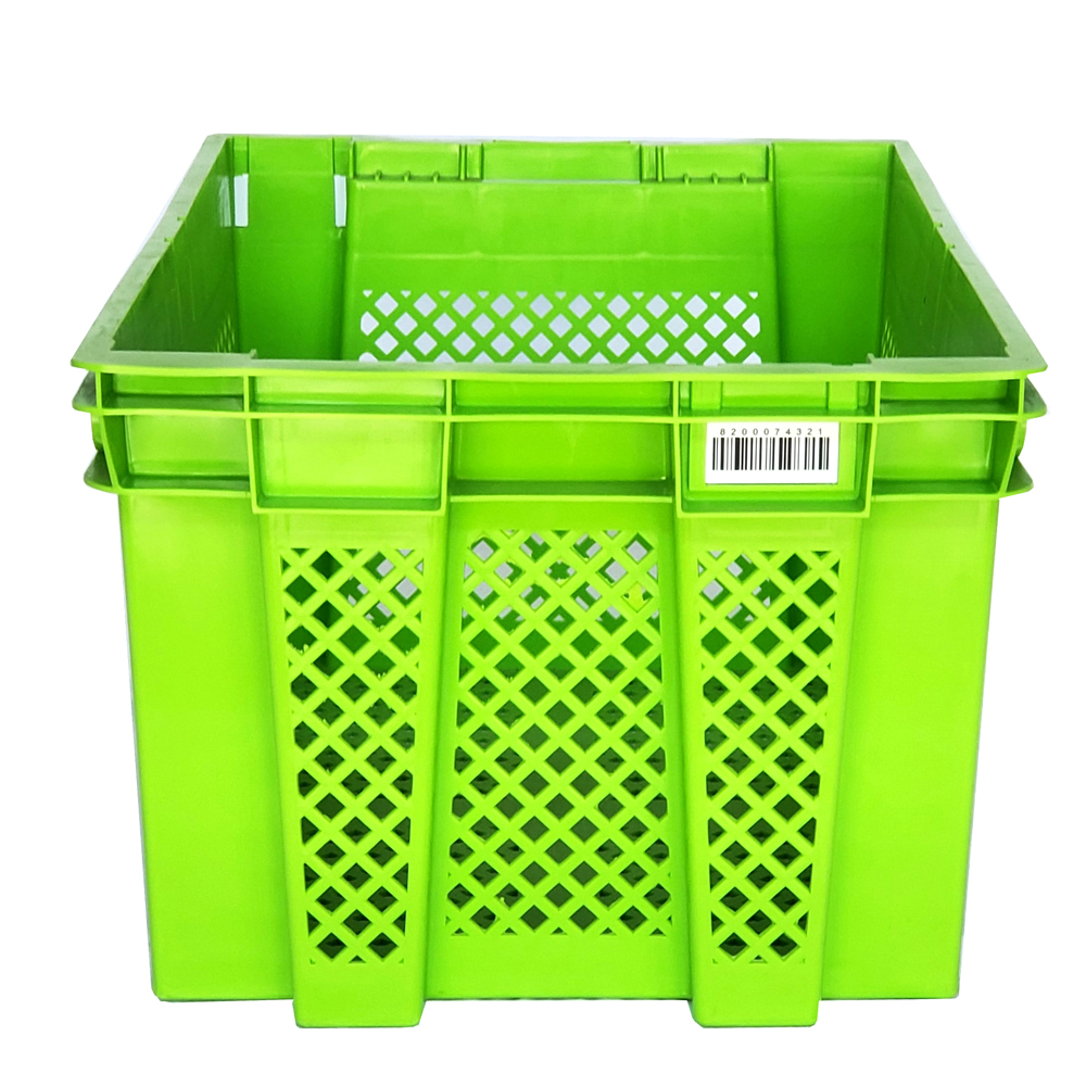 Plastic Apple Fruit Box Stack Nest Transport Crate for Heavy Duty Warehouse Solutions