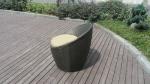 Home / Beach / Office Leisure PE Rattan Obelisk Chair With Cushion