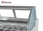 Countertop Ice Cream Display Freezer Danfoss Compressor -18～-24℃ Stainless Steel