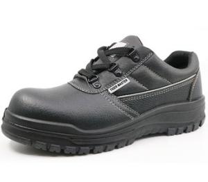 Quality Oil Resistant PPE Safety Shoes Non Slip Black Leather Steel Toe Malaysia wholesale