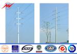 11KV38KV Hot Dip Galvanized Electric Power Pole , Octagonal Electric Utility
