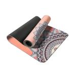 Foldable Travel Suede Yoga Mat Eco Friendly Fitness Pilates Natural Rubber Yoga