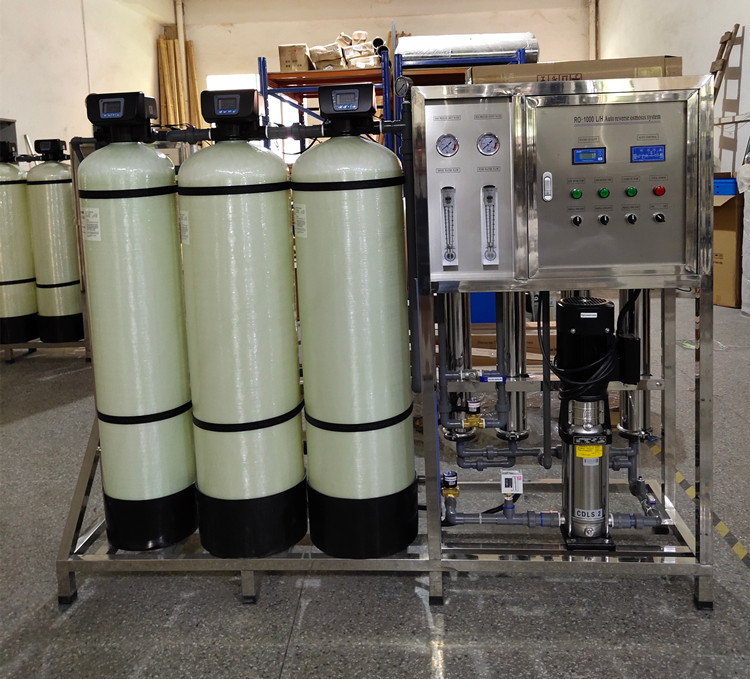 1000LPH Auto Control Deionized Water Purifier 5000GPD Industrial Reverse Osmosis Water System Plant RO Machine