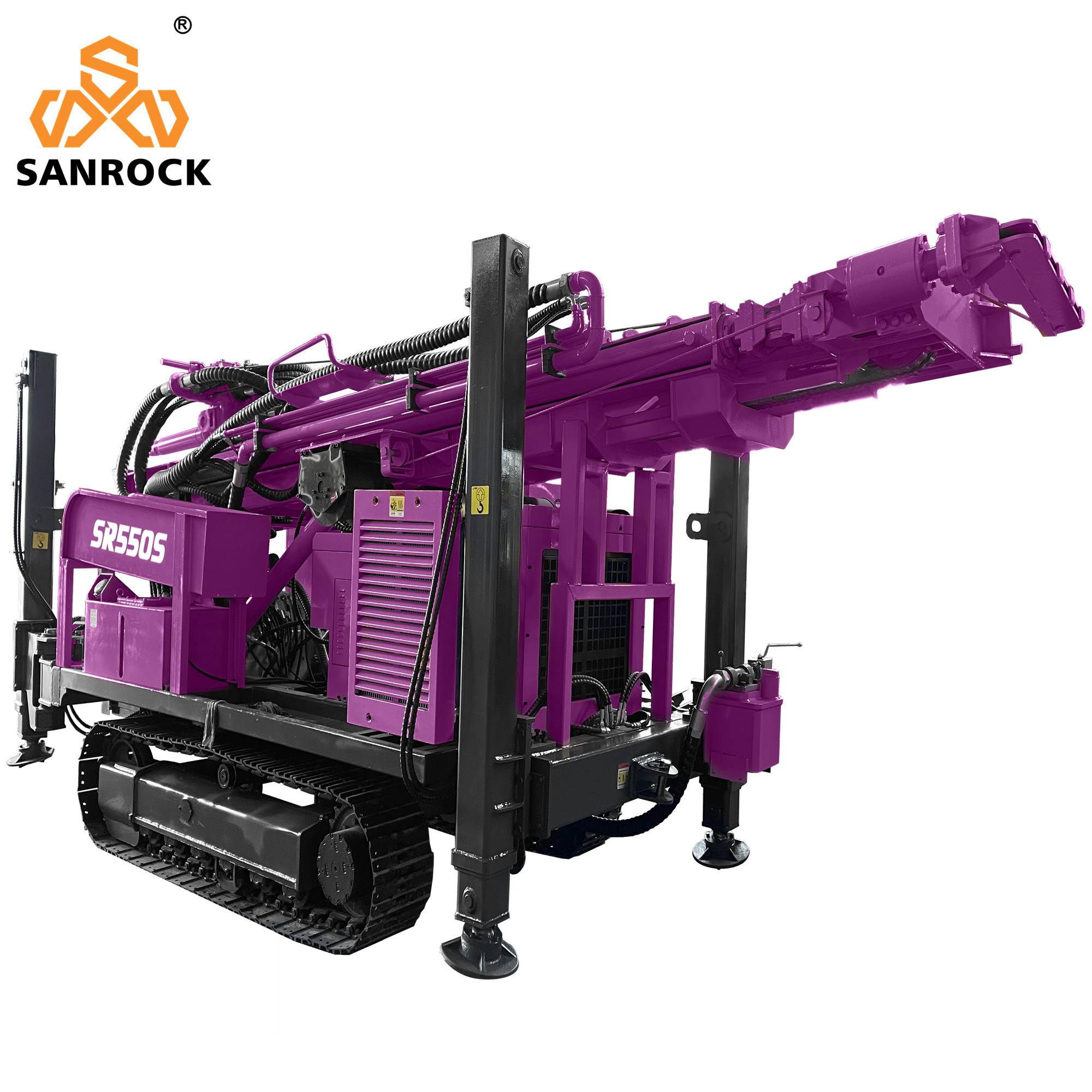 Water Well Drilling Rig With Mud Pump 550m Depth Hydraulic Crawler Water Drilling Rig