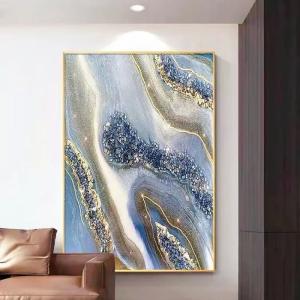 Quality Canvas Support Base Hand Painted 3D Abstract Luxury Modern Oil Large Framed Wall Art for Home Living Room Hotel Wall Decor wholesale