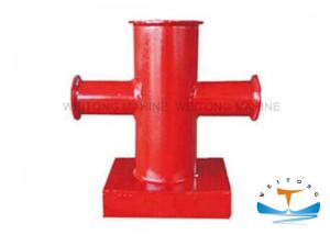 Quality DIN Marine Mooring Equipment Cruciform Bollards Single Cross Bitt GB/T 10106-88 wholesale