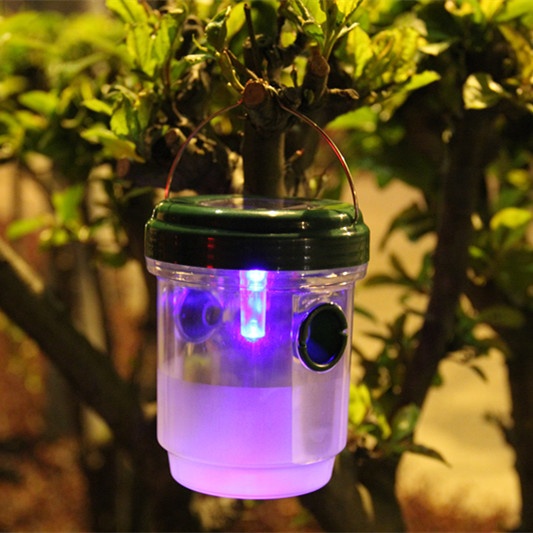 Environmentally-Friendly Outdoor Solar Energy Hanging Wasp Trap for Fruit and Fly Control