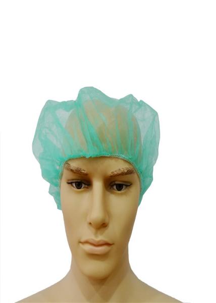 Round Shape Disposable Bouffant Surgical Caps , Waterproof Disposable Head