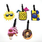 Cartoon Silicone Luggage Tags for Suitcases and Schoolbags on Summer Vacation