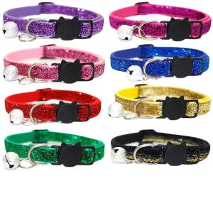 Quality Safety Buckle Cat Pet Training Collars Soft Velvet With Bell wholesale