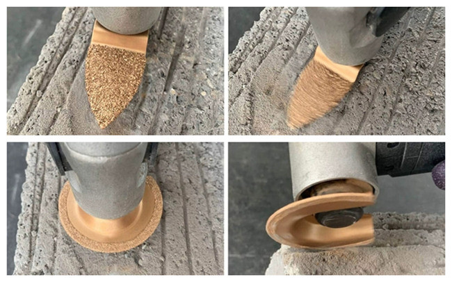 Brazed 64mm Oscillating Saw Grout Blade With Alloy Grit