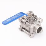 3PC Stainless Steel Welded Ball Valve Customizable for Customer Requirements