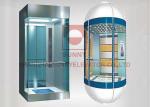 Semicircle Panorama High Speed Elevator Hairline Stainless Steel For Passenger