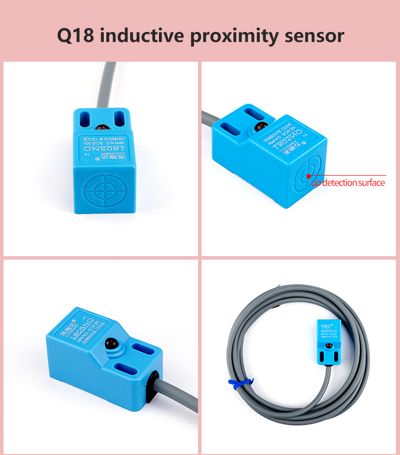 LUOSHIDA Square Inductive Proximity Sensor 12V / 24V DC Q17 Q18 Q18C Size ABS Housing