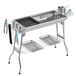 Quality Customized Logo Acceptable Stainless Steel Rotisserie Charcoal Grill for Outdoor Barbeque wholesale