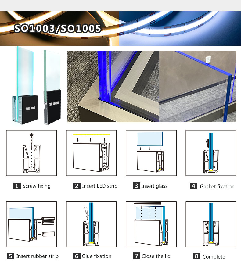 Aluminum U Shape Glass Channel for Balcony Fits 10-13mm Glass and After-sale Service
