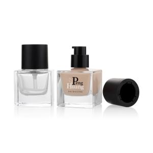 Quality Empty 15ml 30ml Airless Foundation Bottle Clear Frosted With Pump wholesale