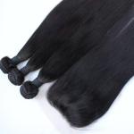 7A Top Quality Virgin Brazilian Human Hair Bundles With Cheap Free Parting Lace