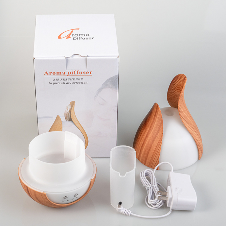 HOMEFISH Household 200ml Ultrasonic Wood Grain Aroma Diffuser For Office