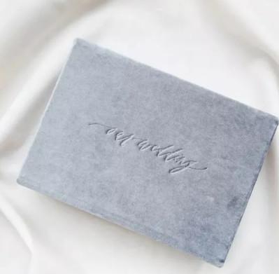Cheap Magnetic Velvet Jewelry Packaging Box CMYK Embossing With Ribbon for sale