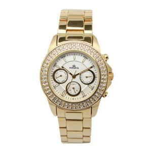 Quality Multifunction Ladies Gold Watches With Diamonds On Bezel , Fashion Watches For Women wholesale