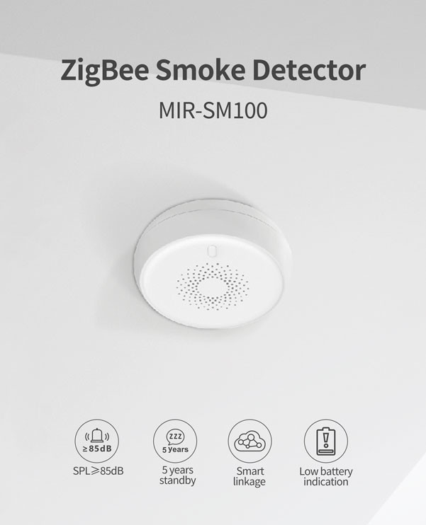 2.4GHz Zigbee Smoke And CO Detector DC 3V Fast Acting Photoelectric