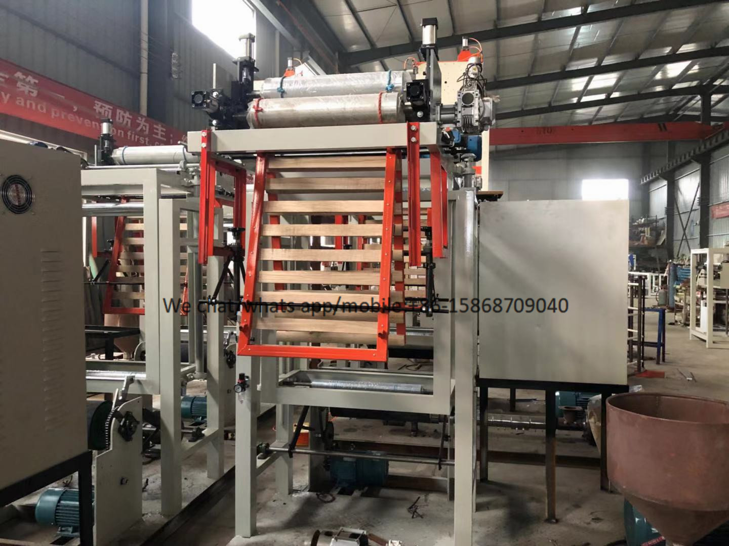 High Output Blown Film Extrusion Line 0.005 - 0.10mm Single Sided Thickness