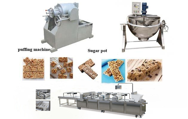 Puffing Rice Muesli Cereal Bar Production Line /Making Machine With CE