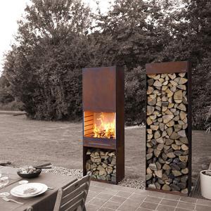 Quality Yard / Garden Cast Iron Fire Pot , Corten Steel Fire Pit Wood Burning Fireplace wholesale