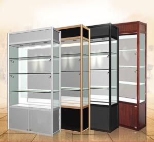 Quality Living Room Glass Display Cabinets , Glass Watch Display Cabinet Any Size Optional wholesale