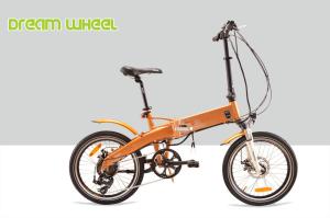 Quality 250 Watt Electric Folding Bike 20 Wheels , 55km Small Fold Up Electric Bike wholesale
