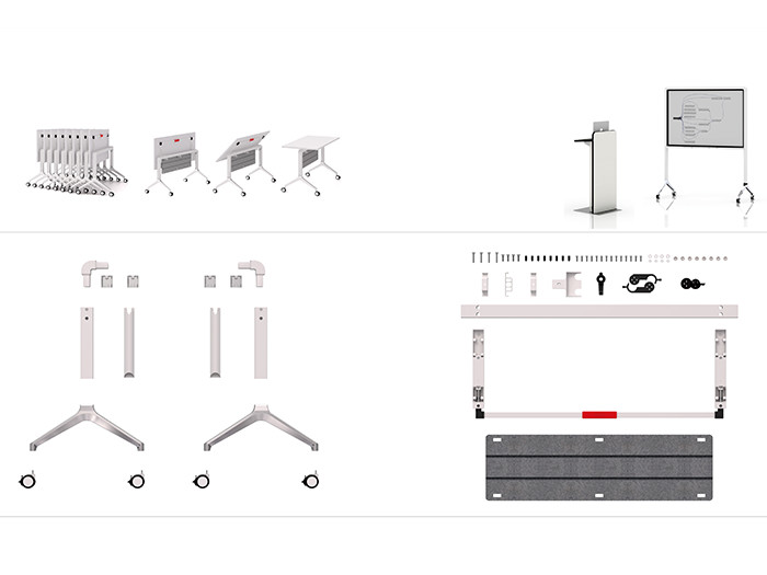 Meeting Hall Chairs Armless Conference Room Chairs Powder Coating Steel