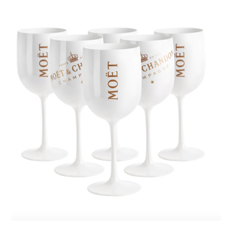 Party White Moet Chandon Plastic Champagne Glasses Acrylic Wine Cup Goblet