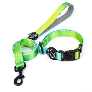 Quality Gradient Pet Collars Leashes Set 150Cm Chain Length Seat Belt Buckle Dog Collar wholesale