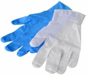 Quality Commercial Clear Pvc Gloves , Blue Disposable Gloves Powder Free / Powded wholesale