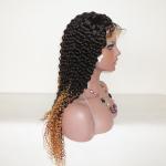 Brazilian Human Hair Full Lace Wigs Ombre Color with dark roots
