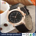 wholesale Pu watch Round dial alloy case quartz watch fashion watch concise