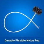 Nylon 1.3KG Chimney Cleaning Brush 40 Feet Flexible Dryer Vent Cleaning Brush