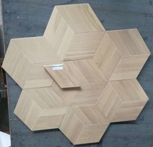 Quality Art Parquetry, Hexagon In Oak Wood Engineered Parquet Flooring With Different Styles wholesale